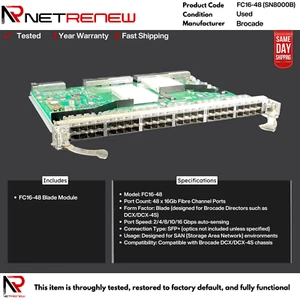 Brocade FC16-48 48 Ports 16GB Blade Module SN8000B - Picture 1 of 1