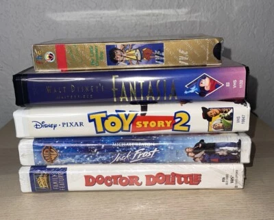 Disney Pixar Kid VHS Movies Lot Of 5 Toy Story 2, Fantasia, Jack Frost, & More Foto 1 de 4