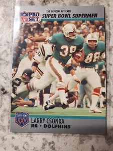 1990-91 Pro Set Super Bowl 160 Football 40 Larry Csonka - Picture 1 of 2