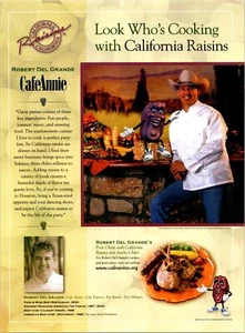 2001 California Raisins Ad - Chef Robert Del Grande - Look Who's Cooking Theme - Imagen 1 de 1
