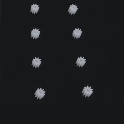 10 Stück 0,5 Modul Weiß Zahnräder Kunststoff Spindle Motor Zahnrad 9 Zähne - Bild 1 von 2