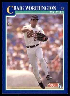 1991 Score Craig Worthington Baltimore Orioles #503 - Image 1 of 2