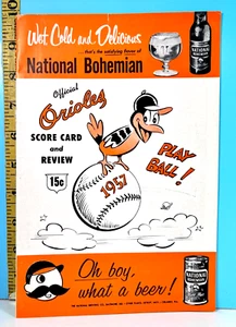 🔥 1957 Baltimore Orioles Baseball Program v White Sox Scored HIGH GRADE!🔥 - Picture 1 of 12