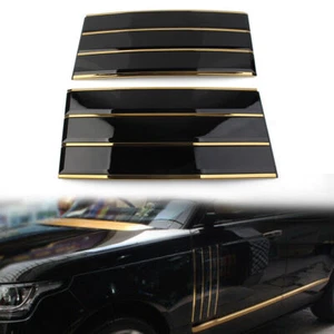 Black Gilded Trimmed SV Autobiography Side Vent Fit Land Rover Range Rover L405 - Foto 1 di 10