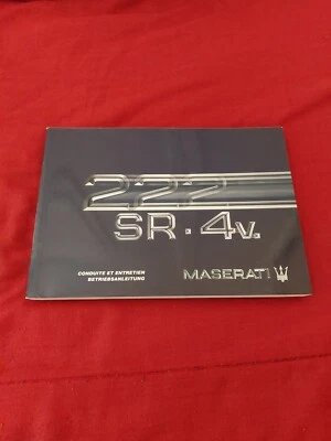 Maserati 222 Sr.4v Libretto Uso E Manutenzione - Immagine 1 di 4