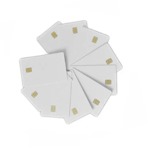 10Pc ISO7816 White Cards Contact SLE 4442 Chip PVC Smart IC Cards Wholesale - Picture 1 of 14