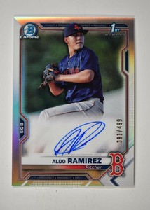 2021 Bowman Chrome Base Auto Refractor #CPA-ARA Aldo Ramirez /499
