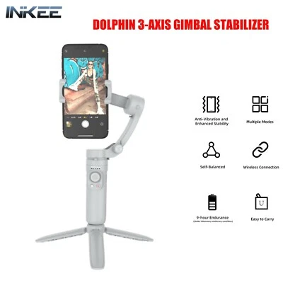 INKEE DOLPHIN 3-Axis Gimbal Stabilizer Anti-shake Bluetooth For Smartphone  - Image 1 of 4