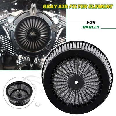 Filtro de aire elemento gris para Harley Dyna Fat Boy Lo Softail Street Glide Foto 1 de 4