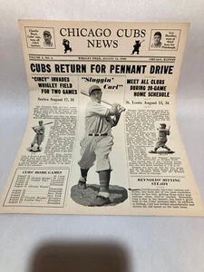 VINTAGE CHICAGO CUBS NEWS ORIGINAL KOPIE 15. AUGUST 1938 - Bild 1 von 3