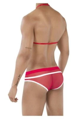 PIKANTE Harness Briefs Low-Rise Stretch Sensual See-Through Brief Red 0495 1 — 第 1/4 张图片