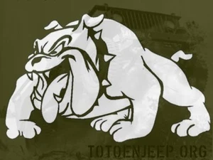 POCHOIR STENCIL MARQUAGE CHIEN BOULDOG2 14CM US jeep willys dodge - Foto 1 di 1