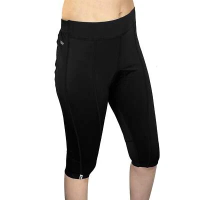 Netti Winter Pro Capri 3/4 Womens Thermal Cycling Shorts - Black - Image 1 of 4