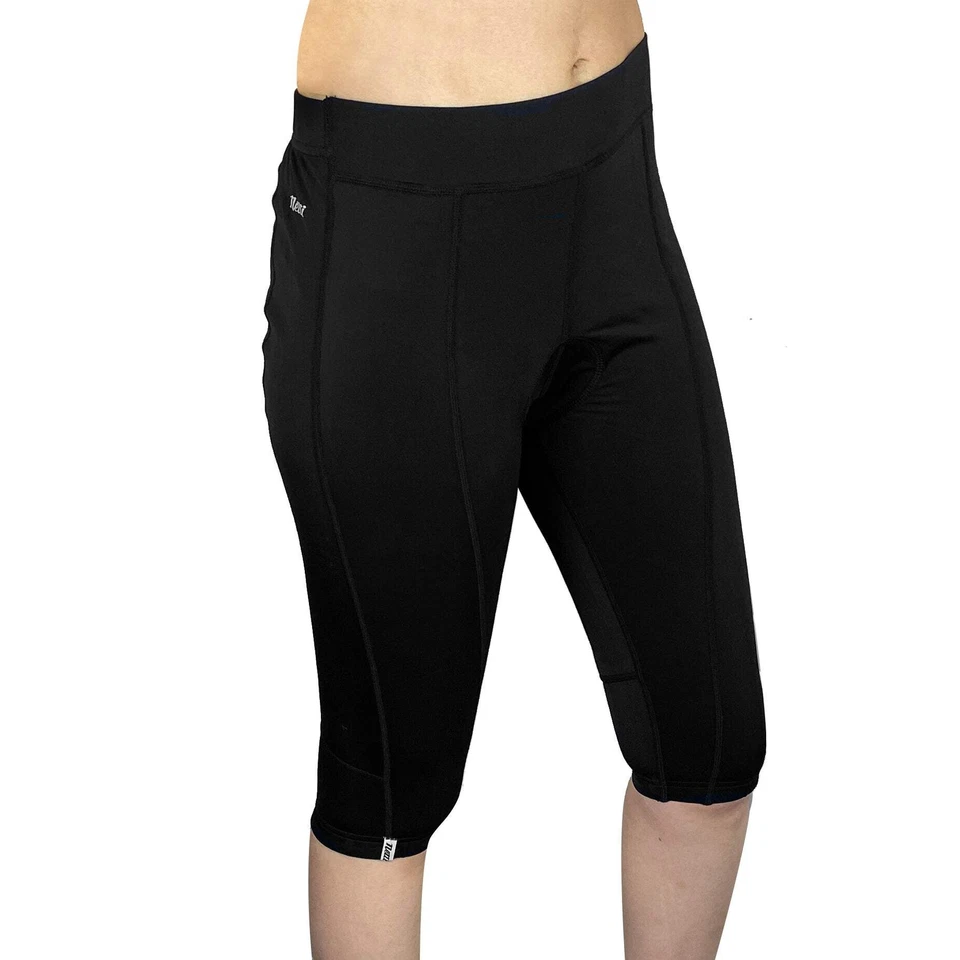 Netti Winter Pro Capri 3/4 Womens Thermal Cycling Shorts - Black - image 1 of 4