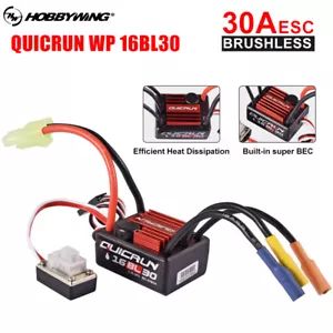 Hobbywing QuicRun WP 16BL30 Waterproof ESC 2-3S 6V BEC For 1/18 1/16 Touring Car - Picture 1 of 17