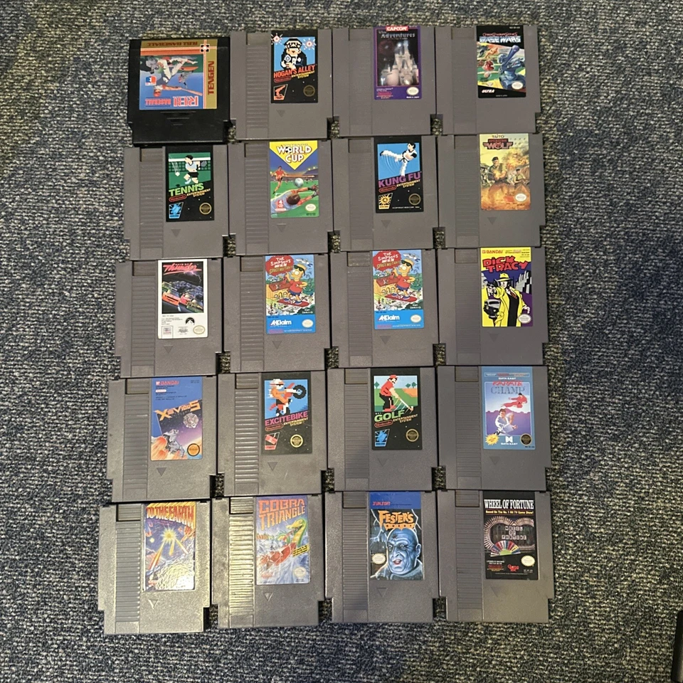 Lote de 20 jogos para NES como Simpsons, Dick Tracey e muito mais. Jogos não testados - Imagem 1 de 4