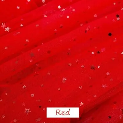 2M Mesh Sequin Fabric Tulle Shiny DIY Tutu Dress Costume Crafts Home Decor Trims - Image 1 of 4