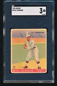 1933 Goudey AL SIMMONS #35 SGC 3 - Bild 1 von 2