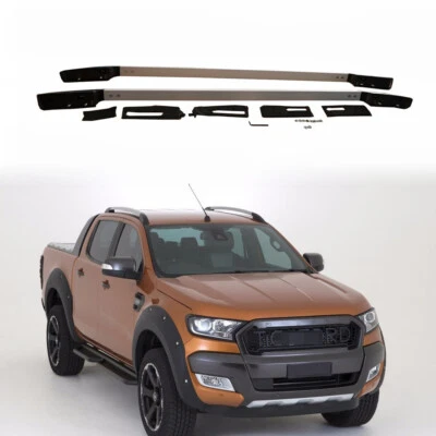 2 piezas rieles de techo rieles laterales de aluminio para Ford Ranger 1983-2021 Foto 1 de 4