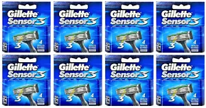 Gillette Sensor3 Men's Razor Blade Refills, 32 Cartridges - Picture 1 of 1