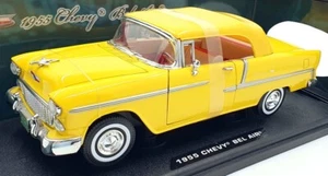 Motormax 1/18 Scale Diecast 73184TC - 1955 Chevy Bel Air Convertible Yellow - Picture 1 of 5