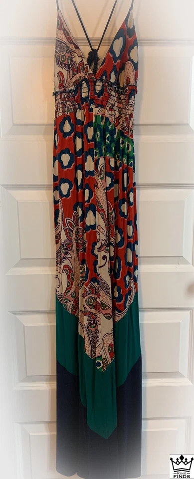 Maxi Vestido Doble Cero Hasta el Suelo Multicolor Sin Nivel Foto 1 de 1