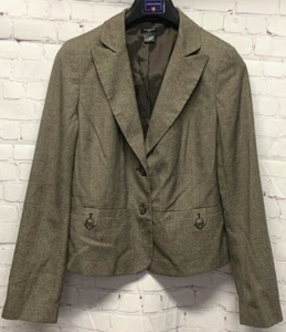 Ann Taylor Women's Pants Suit Taupe Jacket Sz 10 Pants Size 6 31x31" - Picture 1 of 10