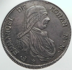 1790 John Emmanuel de Rohan ORDER of MALTA Grand Master Silver Coin NGC i82508 - Picture 1 of 5