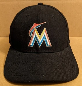 Gorra de béisbol New Era Miami Marlins Logo negra ajustable 9Forty poliéster - Imagen 1 de 9