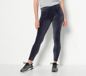 Cuddl Duds Plush Velour Leggings Carbon Grey 3XL New - Picture 1 of 1