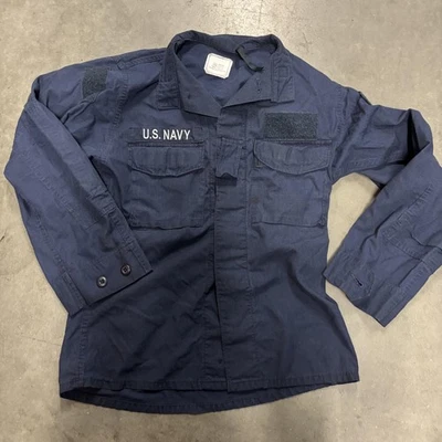 US Navy Coat 2 Piece Flame Resistant Jacket Mens S Regular Blue Uniform Class 1 - Image 1 of 4