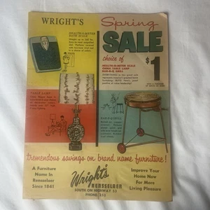 Wright’s Spring Sale Flyer 1959 Vintage Furniture Rensselaer Indiana - Picture 1 of 4