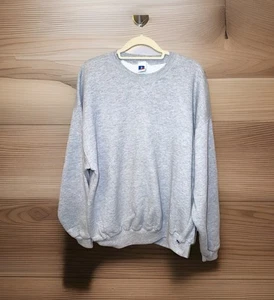 Sudadera de Colección Russell Athletic Para Hombre XL Gris Claro en Blanco Años 90 Cuello Redondo - Imagen 1 de 11