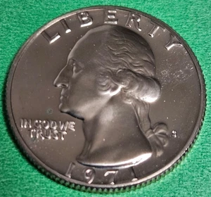 S 1971 ¡Prueba Washington! EXCELENTE GEMA PF 60+++ Monedas de Estados Unidos Acabado ESPEJO - Imagen 1 de 2