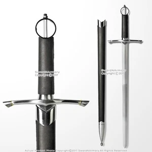 35.5" Irish Ring Hilt Celtic Medieval Crusader Knight Sword with Scabbard - Picture 1 of 5