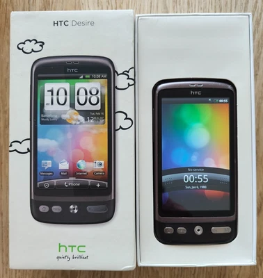 Vintage Boxed HTC Desire (A8181) Smartphone  4GB Android Black 2010 - Image 1 of 4