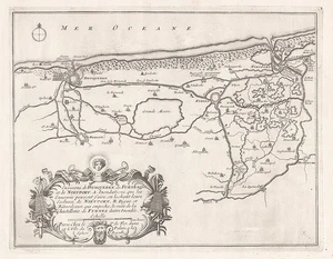 Dunkerque Nieuwpoort Bergues Veurne Belgique Belgium France carte de Fer 1693 - Picture 1 of 1