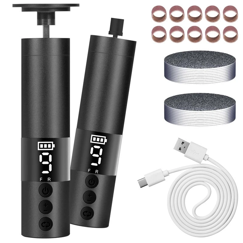 Removedor de callos eléctrico 2 en 1 para pies herramienta de pedicura ajustable de 9 velocidades Foto 1 de 1