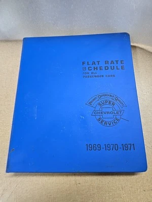 GM DEALER 69 70 71  CHEVY Service LABOR Manual SS CAMARO CORVETTE NOVA IMPALA - Image 1 of 4