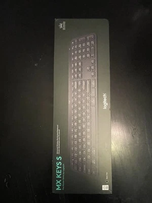 Logitech MX Keys S Full-Size Bluetooth Wireless Keyboard - Black 920-011406 - Image 1 of 2