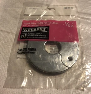 Everbilt 1/2 in. Iron Pipe Size Steel Heavy-Grade Floor and Ceiling Plate - Picture 1 of 3