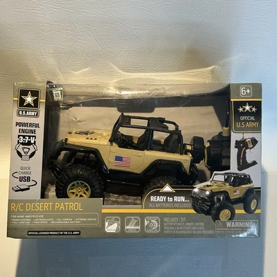 Remote Control  RC Desert Patrol Jeep Armed Forces Rechargeable Vehicle USB - Image 1 of 4
