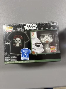 T-shirt Holiday Star Wars Stormtrooper Lg e Funko Pop sigillata Natale - Foto 1 di 10