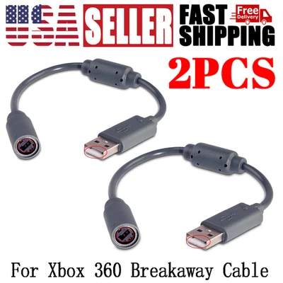 2 pezzi per Xbox 360 PC controller cablato USB staccabile dongle cavo adattatore - Immagine 1 di 4