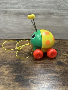 Fisher Price Marienkäfer Zugspielzeug #695 1982 Vintage schneller kostenloser Versand - Bild 1 von 6
