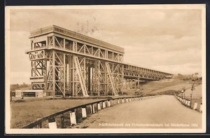 Ansichtskarte Niederfinow, Schiffshebenwerk des Hohenzollernkanals 1934 - Picture 1 of 2