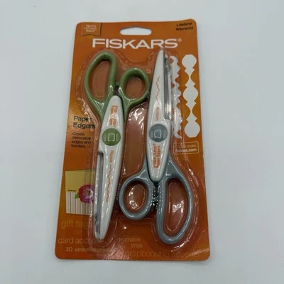 Fiskars Paper Edgers 2 Pack Ripple & Victorian Cuts NEW Craft scissors Scrapbook - Image 1 of 4