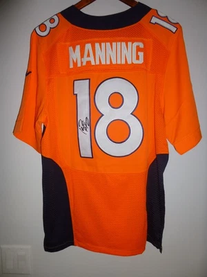 Camiseta Peyton Manning #18 Denver Broncos Super Bowl 50 firmada edición de jugadores NIKE Foto 1 de 4