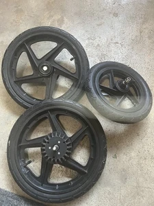 3 complete set Bob Revolution SE 16" CC226 Stroller Wheel Rims & Tires USED ITEM - Picture 1 of 3