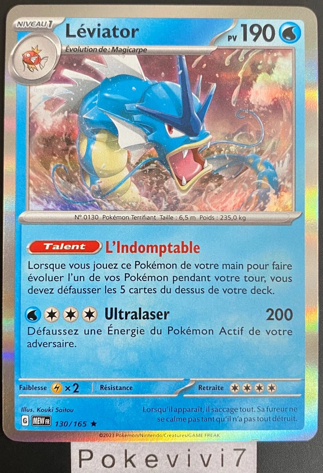 Carte Pokemon LEVIATOR 130/165 HOLO EV3.5 Ecarlate et Violet MEW 151 FR NEUF - Photo 1/1